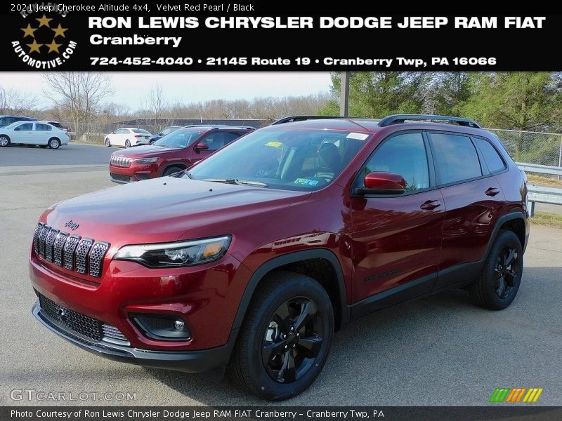 Velvet Red Pearl / Black 2021 Jeep Cherokee Altitude 4x4