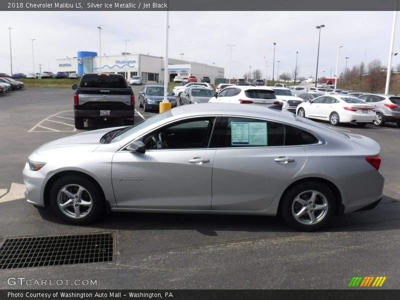 Silver Ice Metallic / Jet Black 2018 Chevrolet Malibu LS