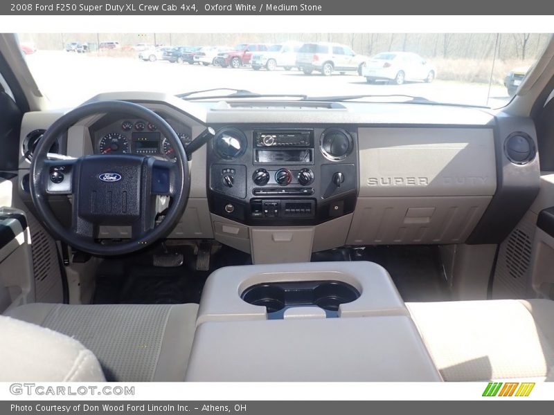 Oxford White / Medium Stone 2008 Ford F250 Super Duty XL Crew Cab 4x4