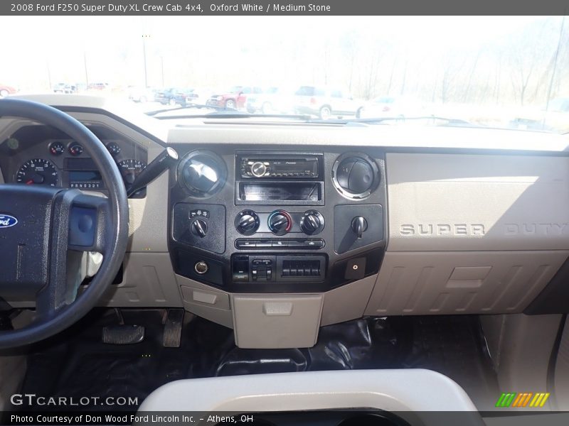 Oxford White / Medium Stone 2008 Ford F250 Super Duty XL Crew Cab 4x4