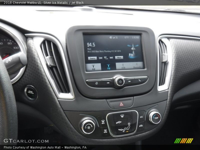 Silver Ice Metallic / Jet Black 2018 Chevrolet Malibu LS
