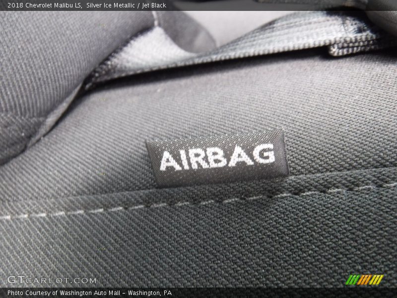 Silver Ice Metallic / Jet Black 2018 Chevrolet Malibu LS