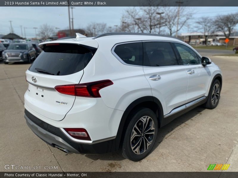 Quartz White / Black 2019 Hyundai Santa Fe Limited AWD