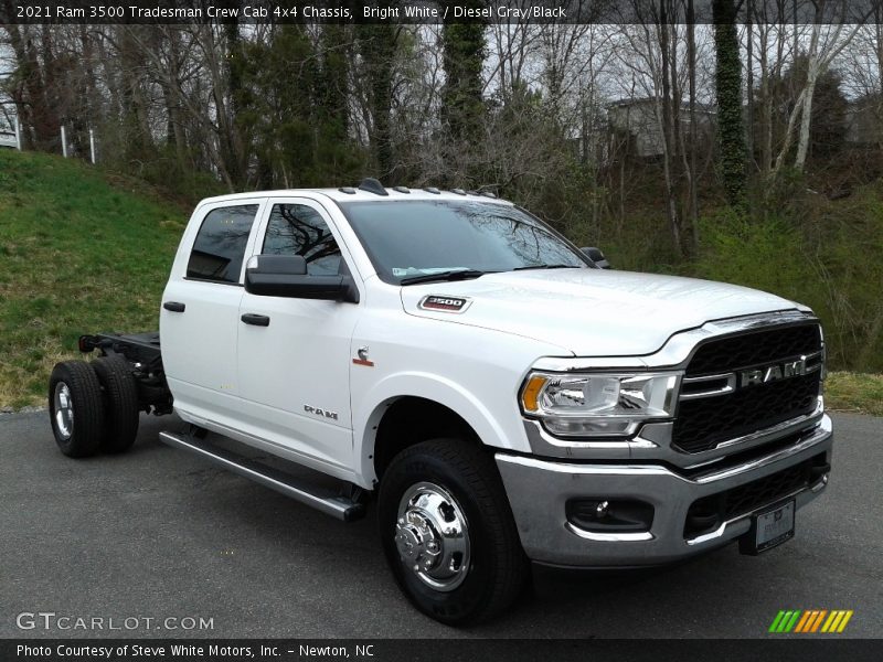 Bright White / Diesel Gray/Black 2021 Ram 3500 Tradesman Crew Cab 4x4 Chassis