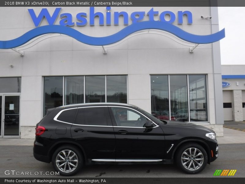 Carbon Black Metallic / Canberra Beige/Black 2018 BMW X3 xDrive30i