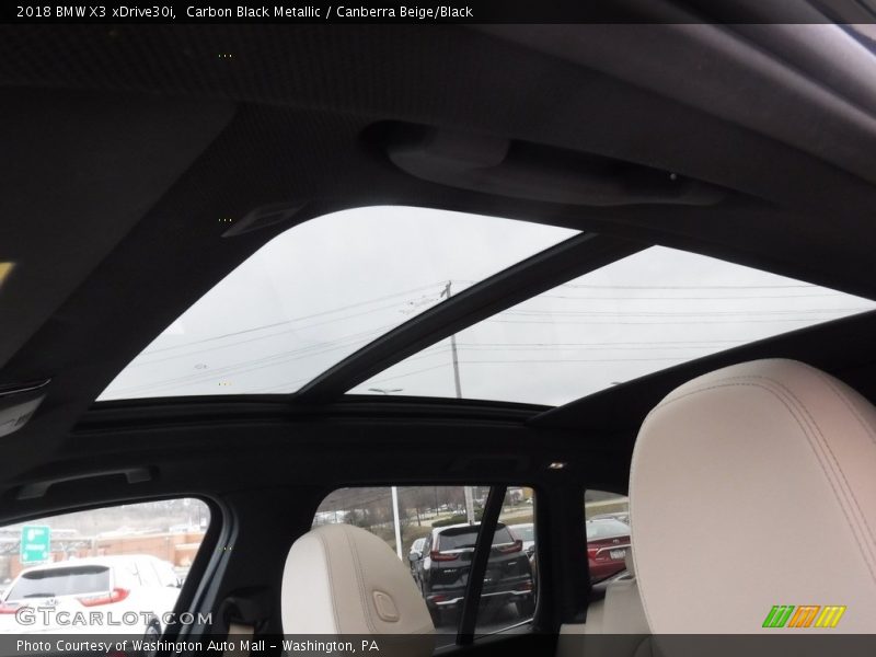 Carbon Black Metallic / Canberra Beige/Black 2018 BMW X3 xDrive30i