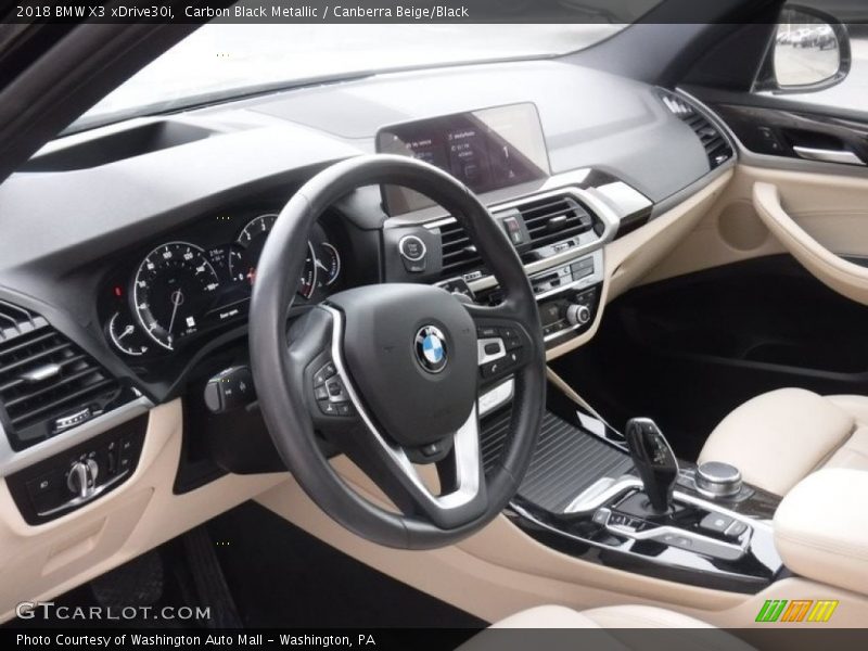 Carbon Black Metallic / Canberra Beige/Black 2018 BMW X3 xDrive30i