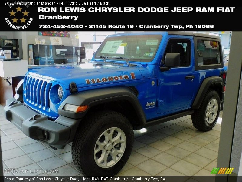 Hydro Blue Pearl / Black 2021 Jeep Wrangler Islander 4x4
