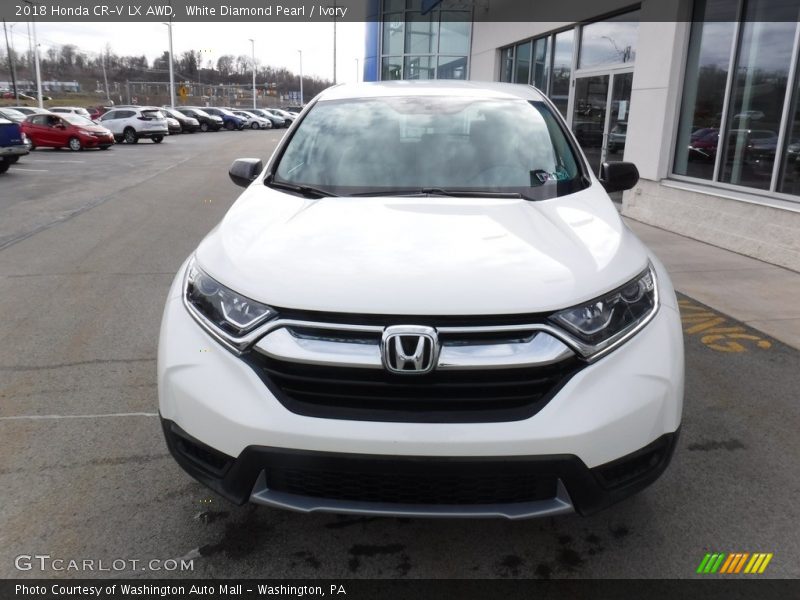 White Diamond Pearl / Ivory 2018 Honda CR-V LX AWD