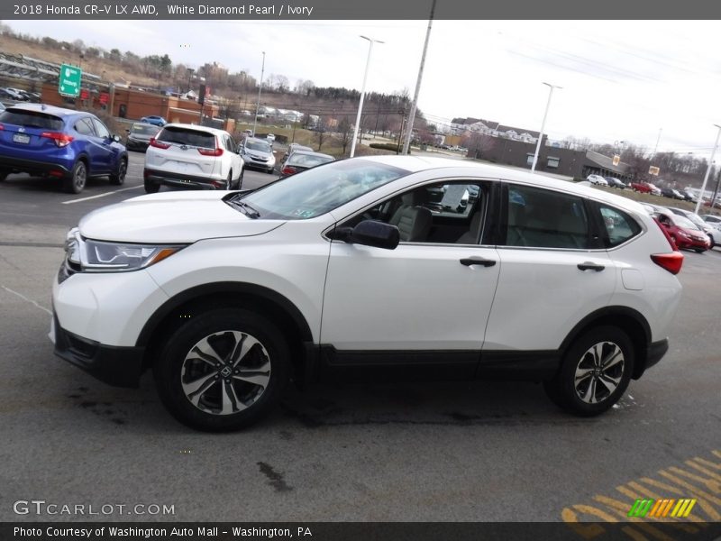 White Diamond Pearl / Ivory 2018 Honda CR-V LX AWD