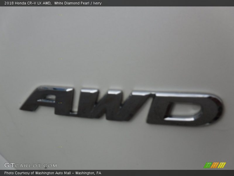 White Diamond Pearl / Ivory 2018 Honda CR-V LX AWD