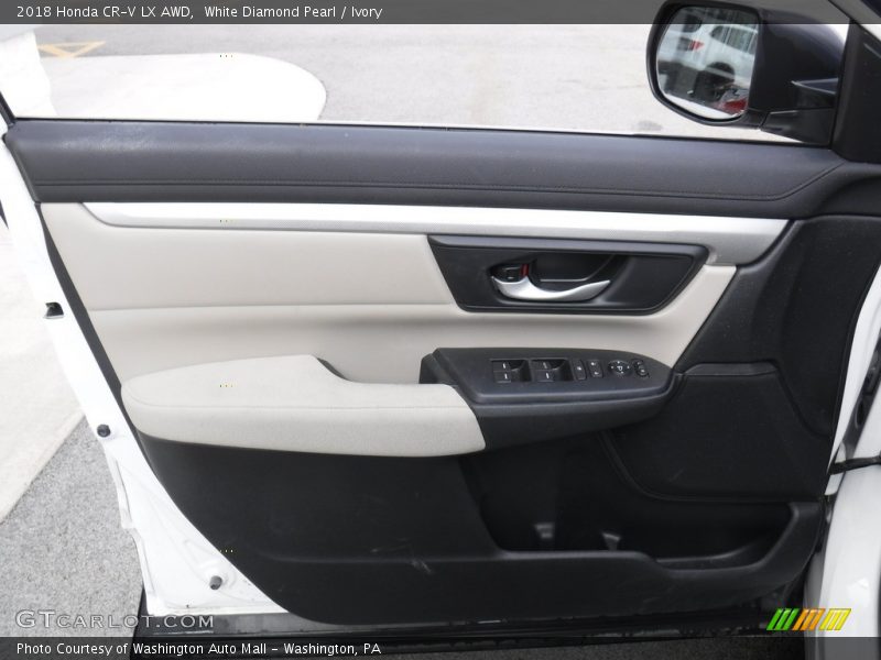 White Diamond Pearl / Ivory 2018 Honda CR-V LX AWD