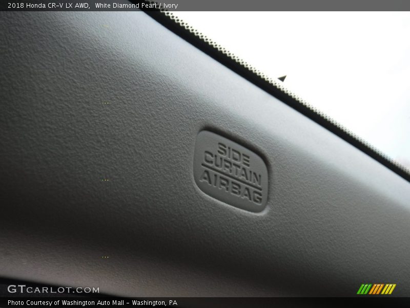 White Diamond Pearl / Ivory 2018 Honda CR-V LX AWD