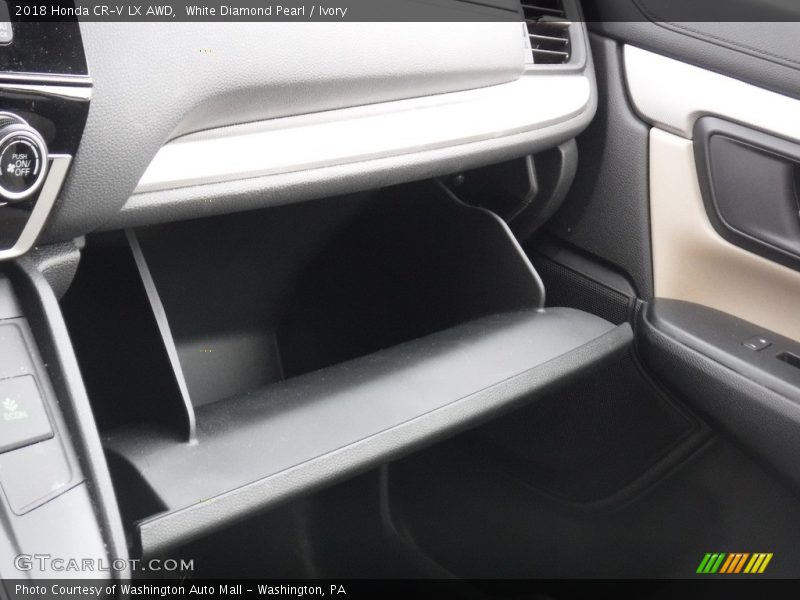 White Diamond Pearl / Ivory 2018 Honda CR-V LX AWD