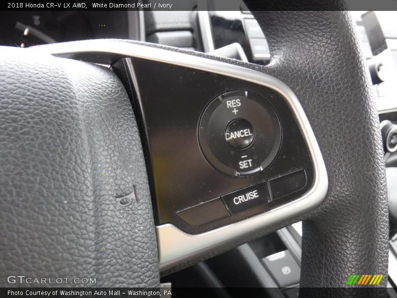 White Diamond Pearl / Ivory 2018 Honda CR-V LX AWD
