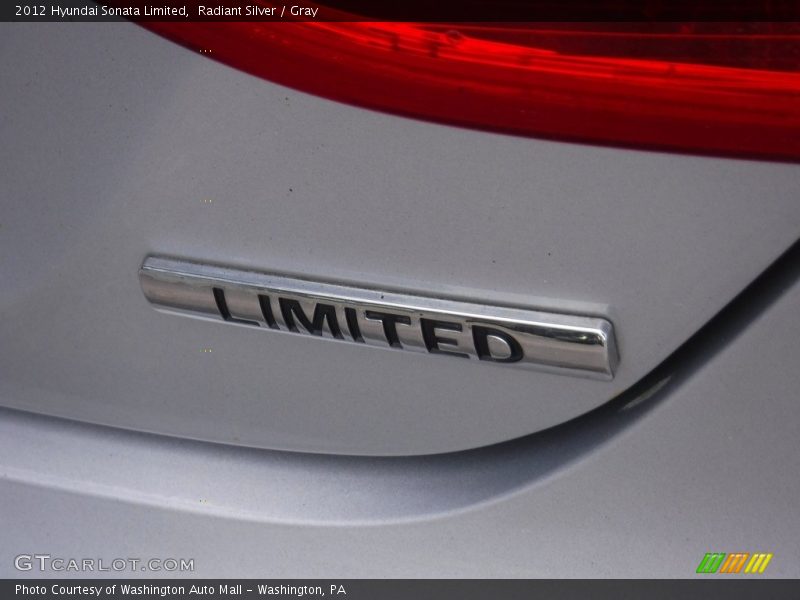 Radiant Silver / Gray 2012 Hyundai Sonata Limited