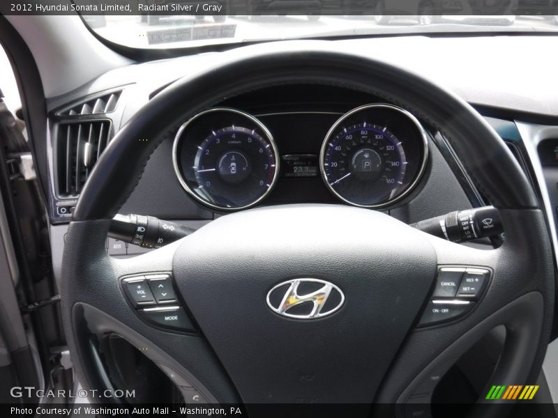 Radiant Silver / Gray 2012 Hyundai Sonata Limited