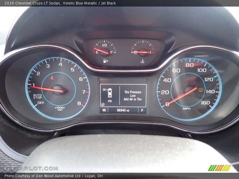 Kinetic Blue Metallic / Jet Black 2016 Chevrolet Cruze LT Sedan