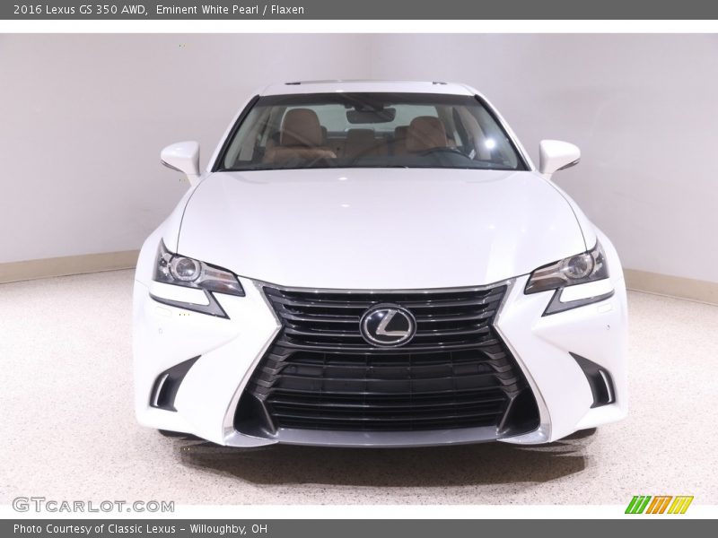 Eminent White Pearl / Flaxen 2016 Lexus GS 350 AWD