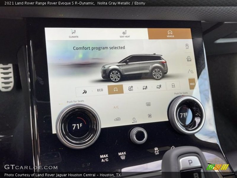 Controls of 2021 Range Rover Evoque S R-Dynamic