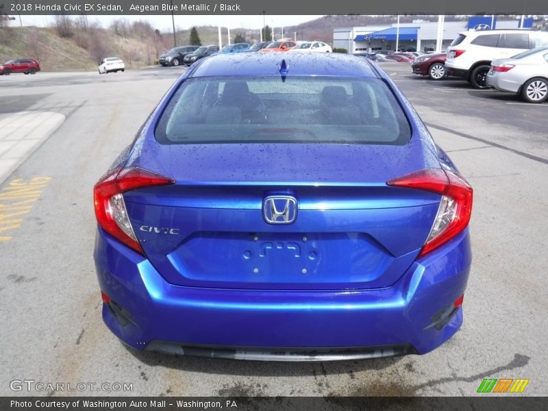 Aegean Blue Metallic / Black 2018 Honda Civic EX Sedan