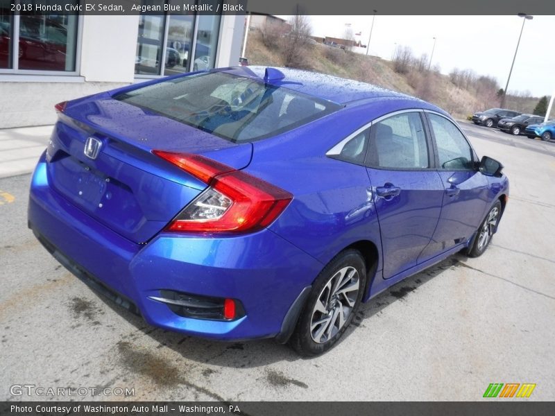 Aegean Blue Metallic / Black 2018 Honda Civic EX Sedan