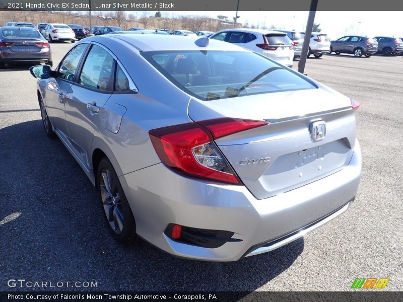 Lunar Silver Metallic / Black 2021 Honda Civic EX Sedan