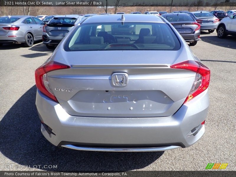 Lunar Silver Metallic / Black 2021 Honda Civic EX Sedan