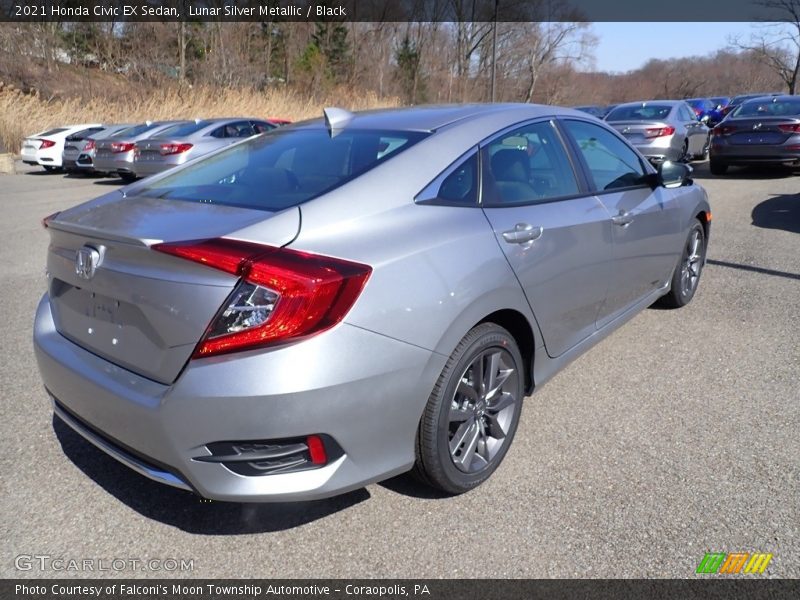 Lunar Silver Metallic / Black 2021 Honda Civic EX Sedan