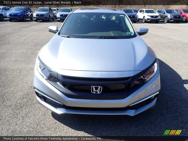 Lunar Silver Metallic / Black 2021 Honda Civic EX Sedan