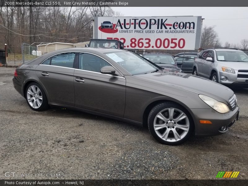 Flint Grey Metallic / Cashmere Beige 2008 Mercedes-Benz CLS 550