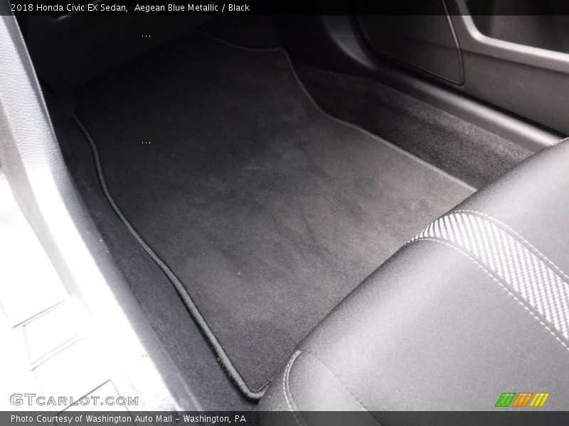 Aegean Blue Metallic / Black 2018 Honda Civic EX Sedan