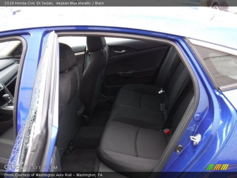 Aegean Blue Metallic / Black 2018 Honda Civic EX Sedan