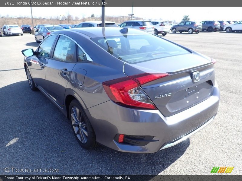 Modern Steel Metallic / Black 2021 Honda Civic EX Sedan