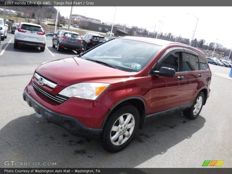 Tango Red Pearl / Gray 2007 Honda CR-V EX 4WD