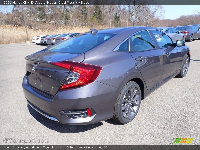 Modern Steel Metallic / Black 2021 Honda Civic EX Sedan