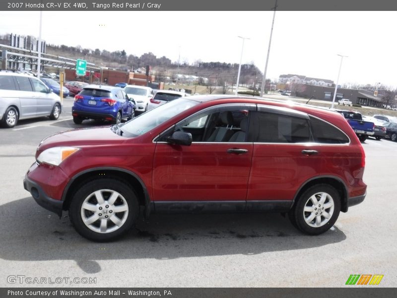 Tango Red Pearl / Gray 2007 Honda CR-V EX 4WD