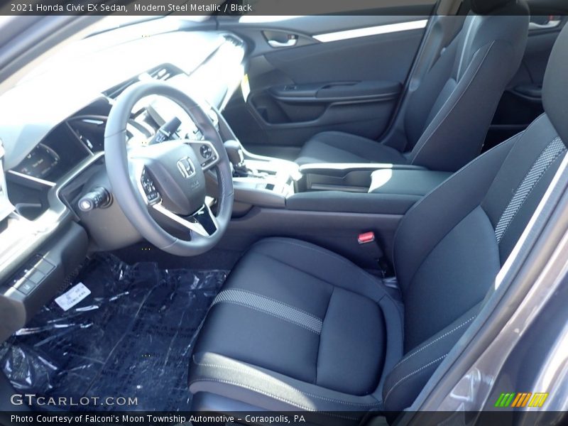 Modern Steel Metallic / Black 2021 Honda Civic EX Sedan
