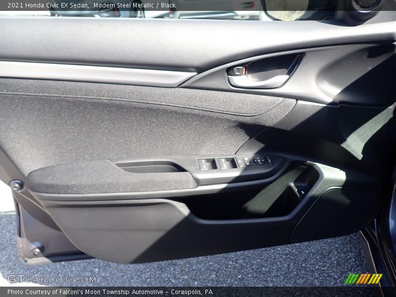 Modern Steel Metallic / Black 2021 Honda Civic EX Sedan