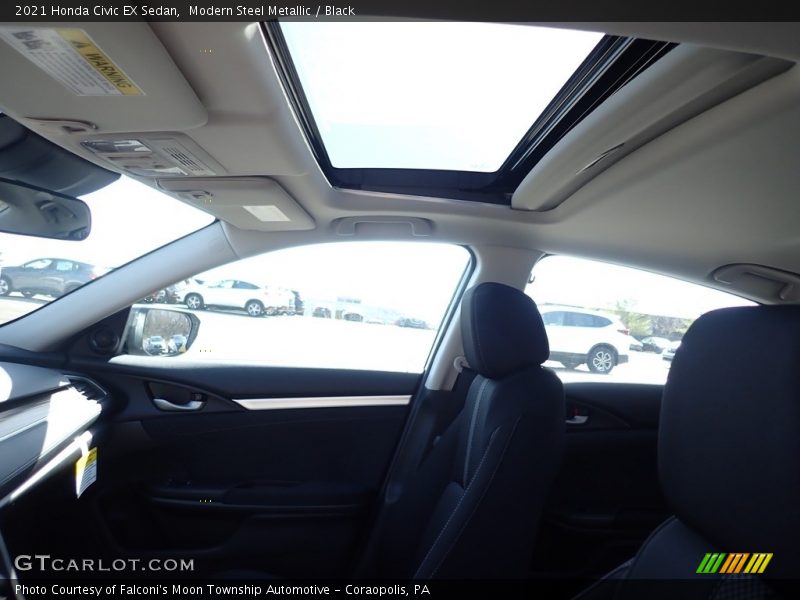 Modern Steel Metallic / Black 2021 Honda Civic EX Sedan