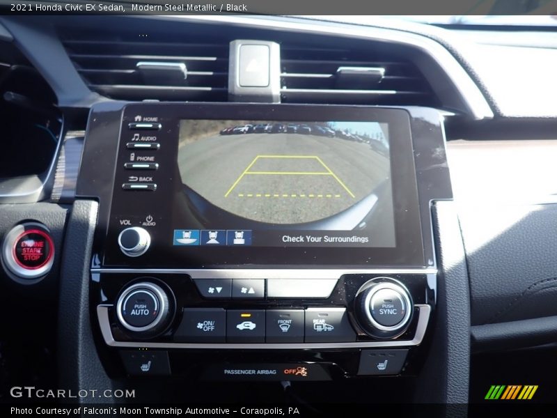 Modern Steel Metallic / Black 2021 Honda Civic EX Sedan