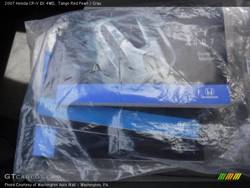 Tango Red Pearl / Gray 2007 Honda CR-V EX 4WD