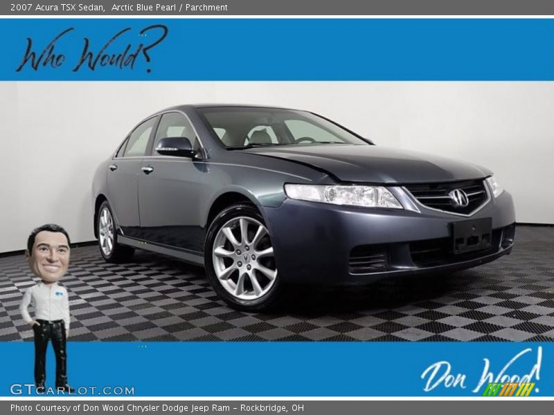 Arctic Blue Pearl / Parchment 2007 Acura TSX Sedan