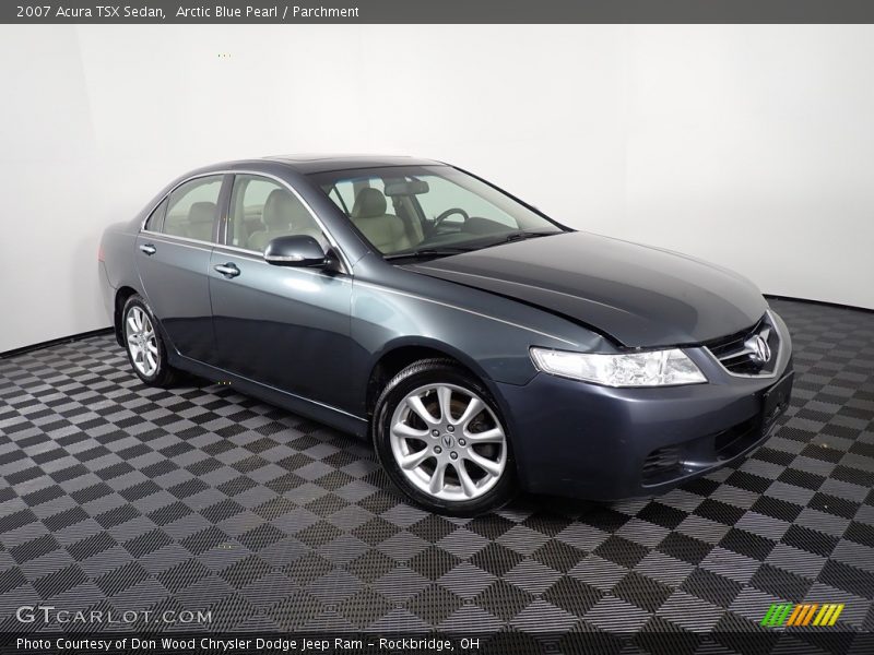 Arctic Blue Pearl / Parchment 2007 Acura TSX Sedan