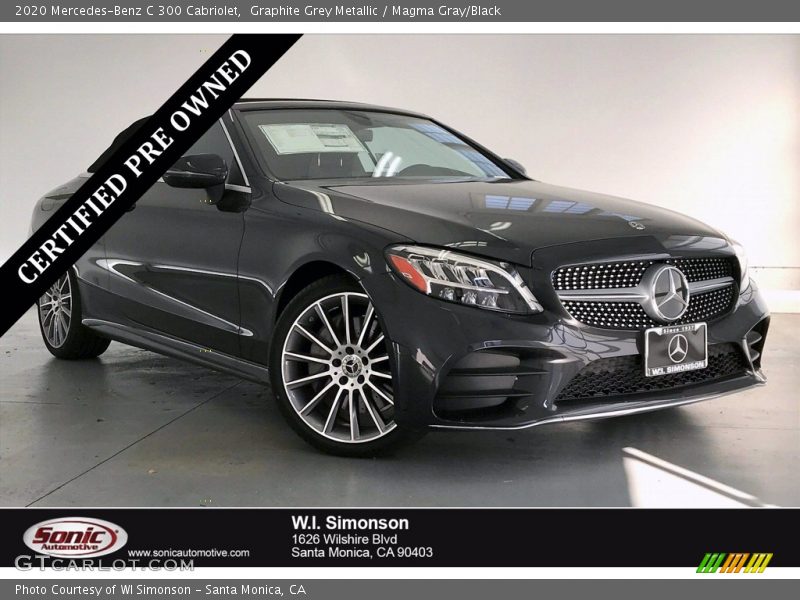 Graphite Grey Metallic / Magma Gray/Black 2020 Mercedes-Benz C 300 Cabriolet
