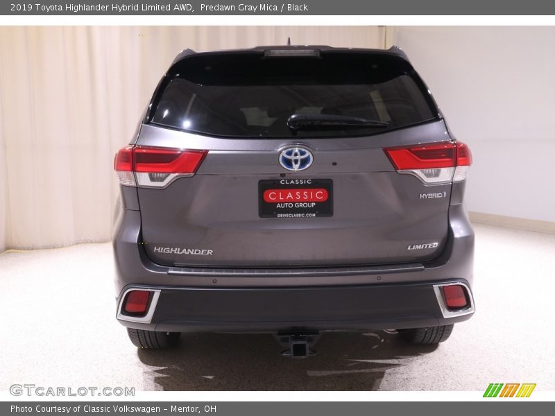 Predawn Gray Mica / Black 2019 Toyota Highlander Hybrid Limited AWD