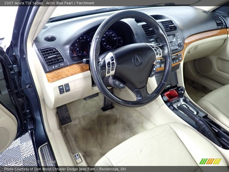 Arctic Blue Pearl / Parchment 2007 Acura TSX Sedan