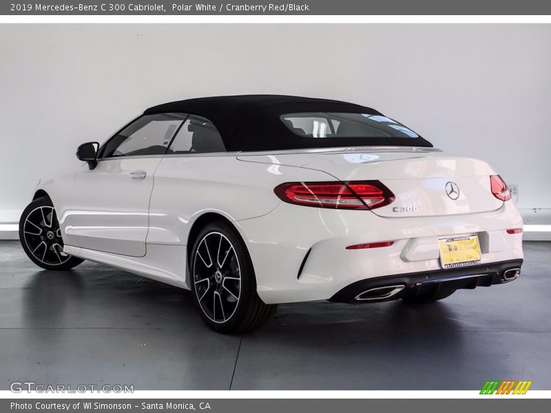 Polar White / Cranberry Red/Black 2019 Mercedes-Benz C 300 Cabriolet