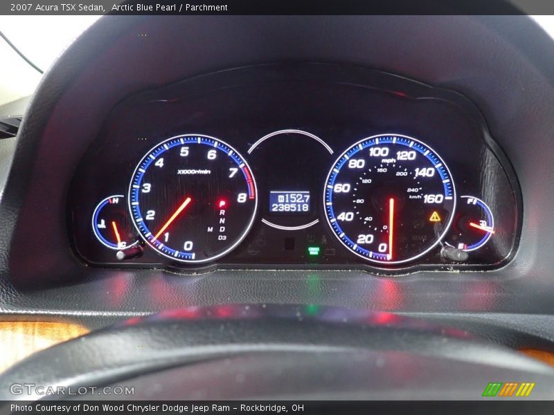 Arctic Blue Pearl / Parchment 2007 Acura TSX Sedan