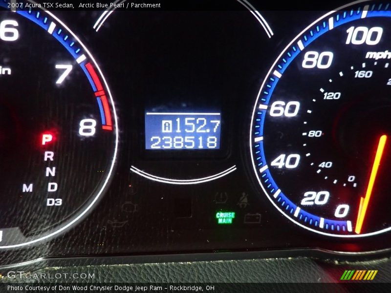 Arctic Blue Pearl / Parchment 2007 Acura TSX Sedan